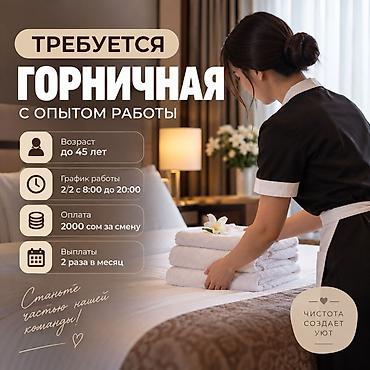 Требуется Горничная, Оплата: Дважды в месяц