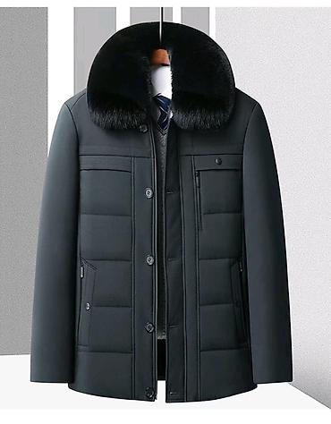 воротник мех: Мужская куртка, 3XL, Все размеры, Новый, цвет - Черный, Самовывоз, Платная доставка — 3