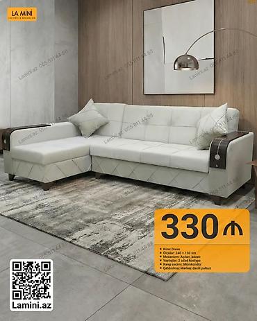 Künc divan – La Mini - Ölçülər: 240 × 150 sm - Mexanizm: açılan