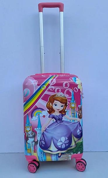 Rančevi, torbe i koferi: Dečiji kofer na točkiće – motiv princeze - Tvrda školjka sa sjajnom — 2