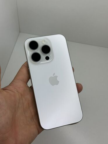 монитор на комп: IPhone 15 Pro, Колдонулган, 256 ГБ, White Titanium, 89 %