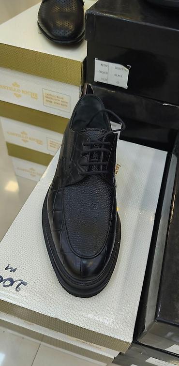 Ayaqqabılar: Kişi ayaqqabıları – müxtəlif modellər - Klassik tünd-qəhvəyi dəri — 46