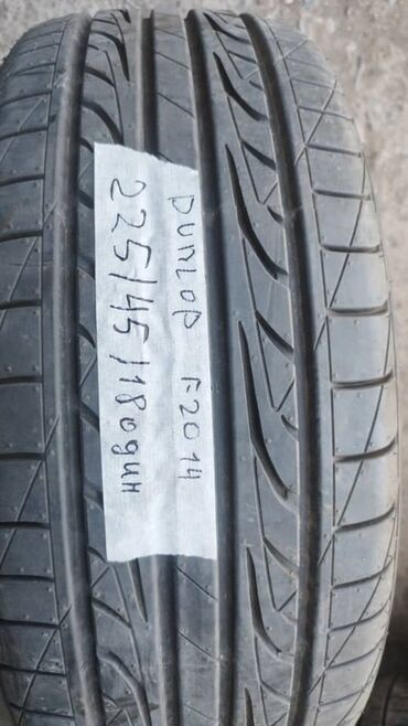 Шины: Шины 225 / 45 / R 18, Лето, Б/у, 1 шт, Легковые, Япония, Dunlop
