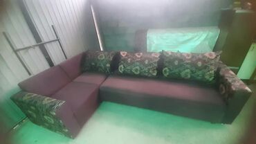 расклодной диван: Угловой диван, цвет - Коричневый, Новый