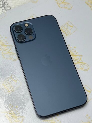 купить бу айфоны: IPhone 12 Pro, Колдонулган, 256 ГБ, Pacific Blue, 79 %