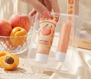 sany melem: SADOER Peach set za negu ruku i usana - Proizvodi: - Peach Hand — 1