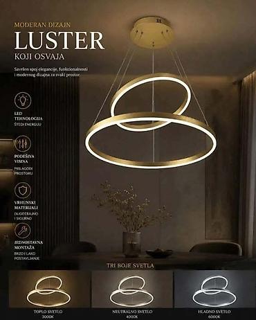 LED Viseći Luster sa Zlatnim Krugovima 9800 din Unesite dozu luksuza