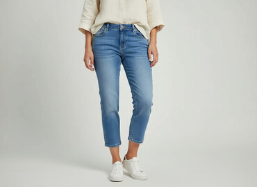 Spodnie 3/4: Denim, Spodnie 3/4 damskie, rozmiar L