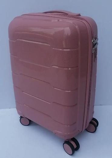 Putni koferi i torbe: Tvrdi kofer na točkiće – ružičasta boja - Materijal: tvrda — 6