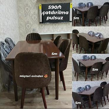 Masa və oturacaq dəstləri: 🇹🇷Turkiye istehsali. Metbex masa desti Masa 4 oturacaq Masa 80*130 — 14