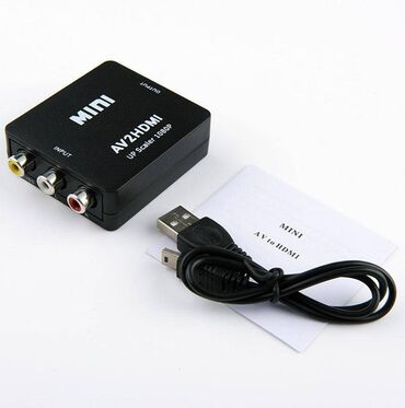 Проекторы: Конвертер видеосигнала MINI AV2HDMI UP Scaler 1080p AV to HDMI Video