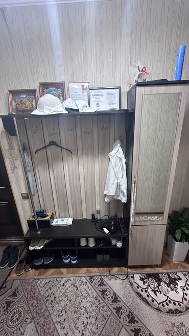 прихожая мебель фото на заказ: Шкаф-прихожая, Б/у, С зеркалом, Дерево