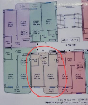 Yeni tikili: 2 otaqlı, Yeni tikili, 53 kv. m — 9