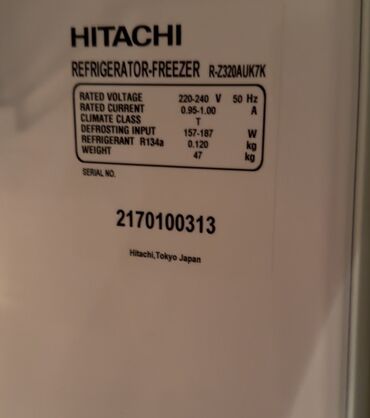 Hitachi Soyuducu (R-Z320AUK7K) – Yapon istehsalı Yalnız 7-8 ay