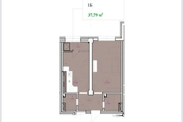1 комнатная квартира элитка: 1 комната, 39 м², Элитка, 11 этаж, ПСО (под самоотделку)