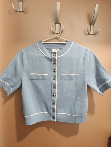 Bluze: H&M, S (EU 36), Poliester, bоја - Svetloplava — 4