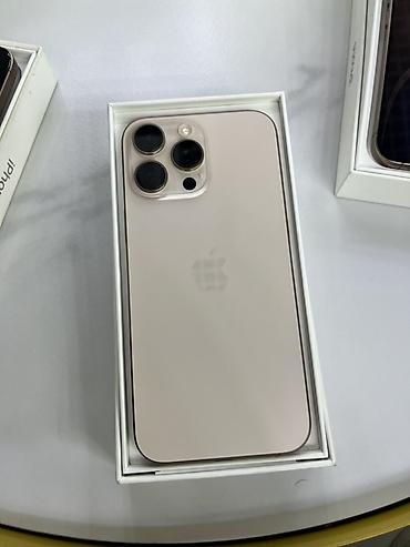 Уюлдук телефондор жана аксессуарлар: IPhone 16pro max 256гб золотистый цвет АКБ 90% коробка документ — 1
