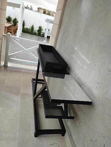 Все для дома и сада: Metall karkaslı barbekü/şamdan üçün servis konsolu - Material: qalın — 2