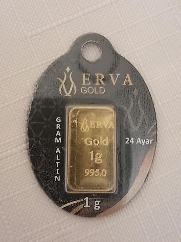 qizil sat: ERVA GOLD qızıl külçə – 1 qram - Brend: ERVA GOLD - Növ: Qram qızıl — 1