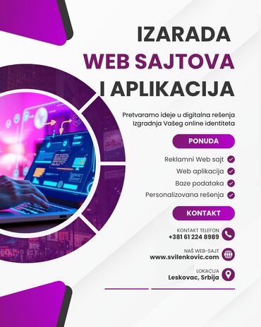 Biznis usluge: Profesionalna izrada web sajtova Želite moderan i funkcionalan web — 1