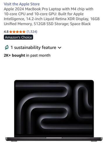 Техника для кухни: Apple MacBook Pro 14" (2024) – Space Black - Çip: Apple M4, 10 nüvəli