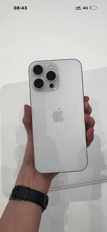 iphone x plus: IPhone 16 Pro Max, Б/у, 256 ГБ, Белый, Защитное стекло, Чехол, 93 % — 1