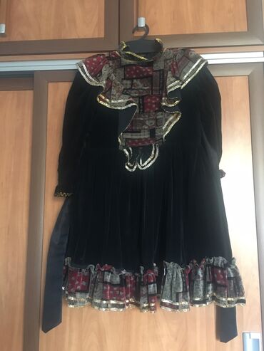 одежда для девочек: Детское платье, цвет - Черный, Б/у