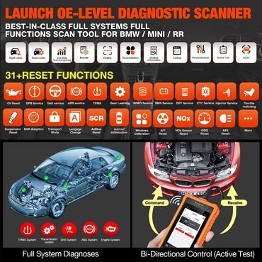 Alati za automobile: Novo - LAUNCH Creader Elite za BMW/MINI/Rolls‑Royce Obd2 31+ Reset - — 3