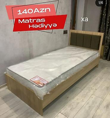 madeyra tek carpayilar: Tək nəfərlik çarpayı – matras hədiyyə - Ölçü: təxmini 90x200 sm (tək — 1