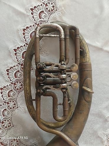 Nəfəs alətləri: Məhsul: Antik metal nəfəs aləti – oval korpuslu, fleygelhorn/tenor — 2