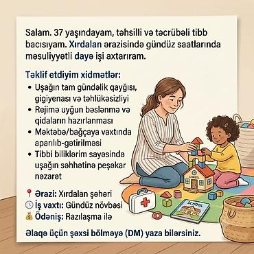работа в баку няня: 👶❤️ Uşağınızı etibar edə biləcəyiniz məsuliyyətli dayə axtarırsınız? — 1