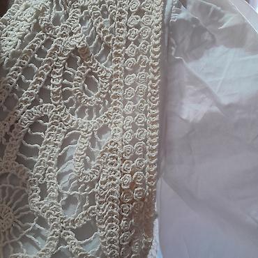 Prsluci: Ručno rađeni pleteni prsluk/jelek od ecru konca - Delikatna heklana — 2