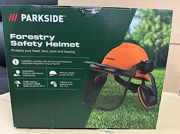 Oprema i sredstva za zaštitu: PARKSIDE Forestry Safety Helmet – šlem za šumarstvo sa vizirom i — 3