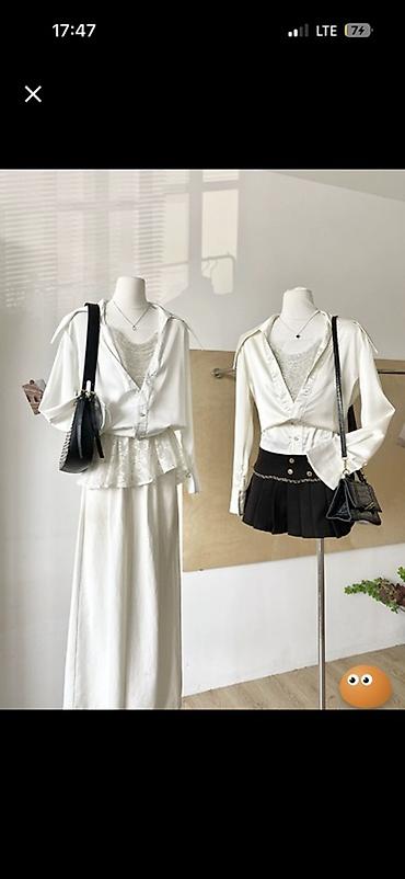 кийии: Блузка, Классикалык модель, Сатин, Solid print — 6