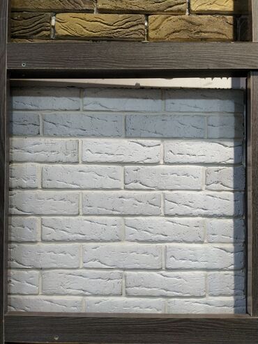 Dam örtükləri: Ağ dekorativ kərpic panelləri - Material: yüngül dekorativ panel