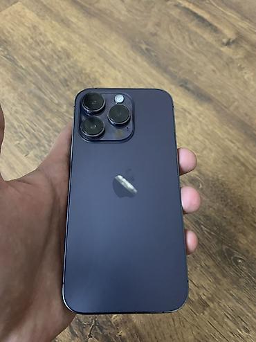баетов: IPhone 14 Pro, Б/у, 256 ГБ, Deep Purple, Кабель — 4