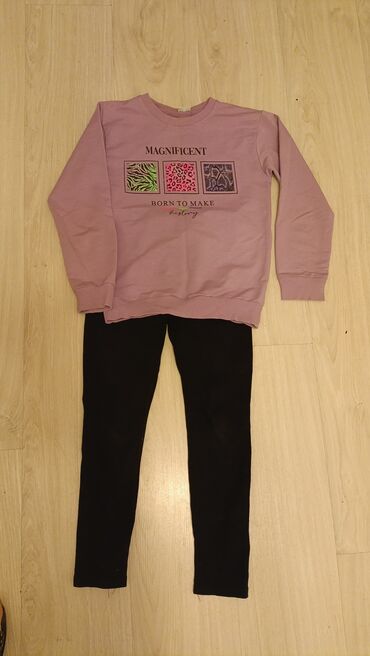 детские спортивные костюмы леопардовые: Комплект, цвет - Розовый, Б/у