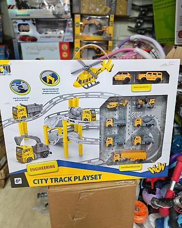 гоночная трасса: Игровой набор «City Track Playset» — тематическая трасса с городским — 2