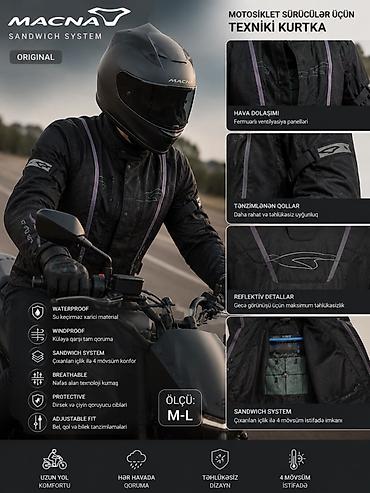 moto almaq: MACNA motosikletçi texniki kurtka – Sandwich System Xüsusiyyətlər: - — 2