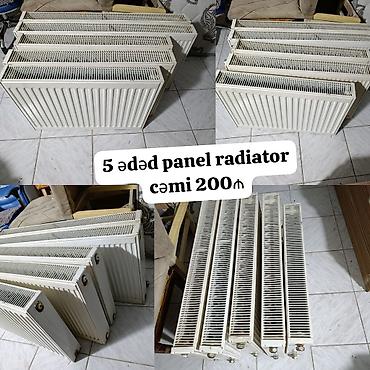 5 ədəd panel radiator dəsti. Ölçülər: - 2 ədəd – 1 metr - 2 ədəd – 80