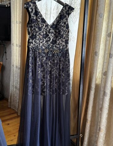 Ziyafət donları: Zərif ziyafət donları kolleksiyası - Kobalt-mavi uzun don: dərin — 12