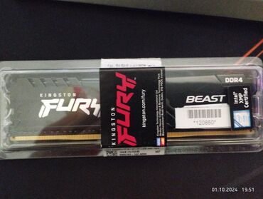 продам газовый котел: Оперативдик эс-тутум, Жаңы, Kingston Fury, 16 ГБ, DDR4, 3600 МГц, ПК үчүн