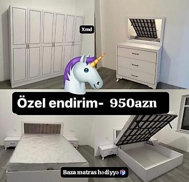 cərpayı iki nəfəelik: Yataq otağı dəsti – xüsusi endirimlə 950 AZN Dəst tərkibi: - 6 qapılı — 1