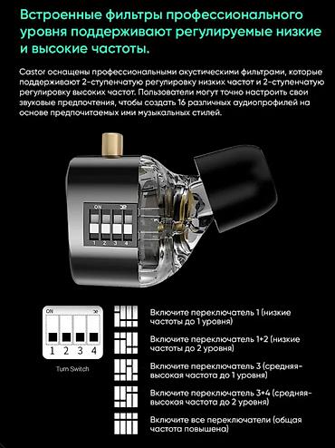наушники google: Внутриканальные наушники KZ Castor с регулируемой АЧХ - Два — 1