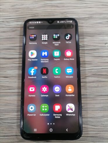 işlənmiş telefonlar a3: Samsung A30s, 32 ГБ, цвет - Фиолетовый, Сенсорный, Отпечаток пальца, Две SIM карты