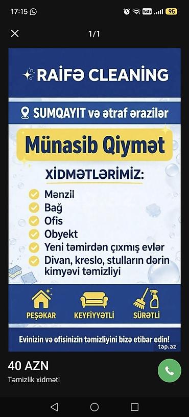 ev tipi cadir: Təmizlik | Mənzillər | Ümumi təmizlik — 1