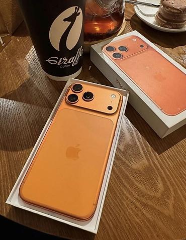 IPhone 17 Pro Max, Б/у, 256 ГБ, Оранжевый, Коробка, 100 %