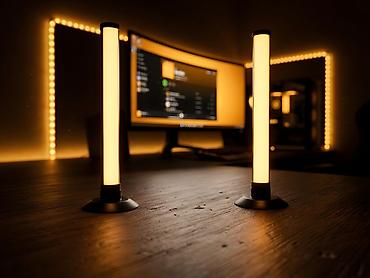 Stol lampaları: İkili Smart RGB Masaüstü İşıq Sütunları (Smart Table Lamp) – Pult və — 5