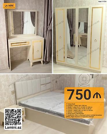 Ev üçün mebel: Yataq dəsti – La Mini (Kod: 11724) Komplektin tərkibi: - Çarpayı: 1 — 1