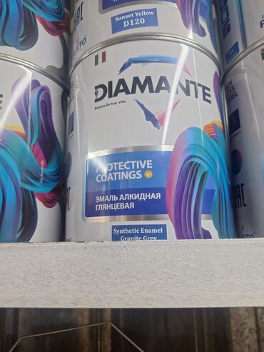 краска для потолка: Эмаль алкидная глянцевая "DIAMANTE" предназначена для защитных